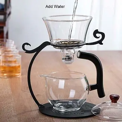 Buy Elegant Kungfu Glass Tea Set Semi-Automatic Tea Maker For Tea Fans Gifts • 39.02£