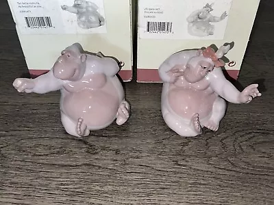 Buy Vintage Lladro Nao Pair Of Gorilla Monkeys Beautiful As You Are So Kind Figures • 19.95£