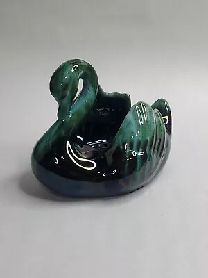Buy Vintage Blue Mountain Pottery Swan Planter Vase Green Drip Glaze Canada • 14.16£