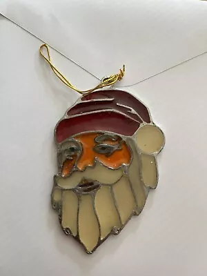 Buy Vintage Santa Stained Glass Window -Christmas Decoration • 5£