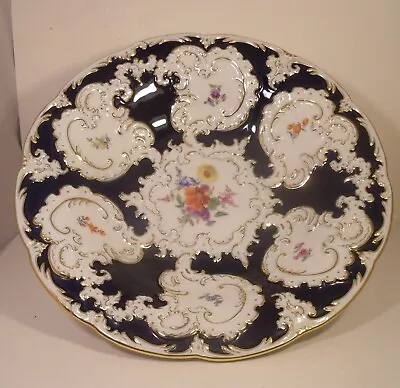 Buy Stunning Meissen Cobalt Blue Gilded Hand Painted 11  Charger/Dish Second Quality • 195£