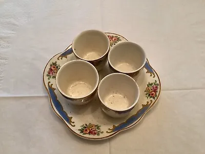 Buy Vintage Woods Ivory Ware Ceramic 4 Egg Cups And Serving Plate, Circa 1950s • 12£