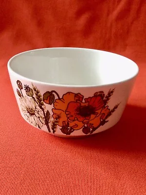 Buy J. & G. Meakin ’Poppies’ Pattern Vintage Ceramic Bowl 112mm. Diameter 57mm. High • 1.99£
