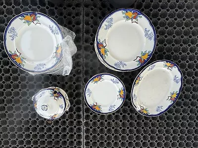 Buy Vintage Art Deco Palermo, Coronaware Dinner Plates/bowl With Lid. Hancock & Sons • 40£