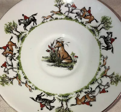 Buy Tally Ho Pattern Towle Saucers Maddock England 5.5” Diameter Fox Hunt- Lot Of 2 • 17.58£