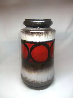 Buy Vintage Mid Century West German Scheurich Pottery Red Dot Circle Vase 549 21 • 39.99£