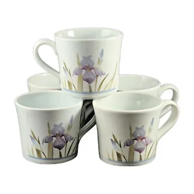 Buy Royal Doulton China Cups Mugs Coffee Tea Blue Iris Lambethware Vintage Retro Set • 19.06£