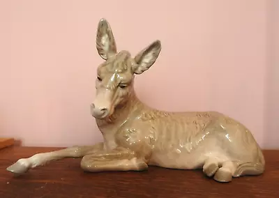 Buy Vintage Lladro Nativity Donkey Figurine 1389 Glossy Finish • 20£