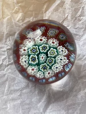 Buy Small Glass Milliefiore Paperweight • 7£