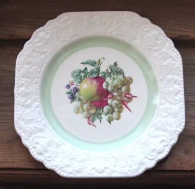 Buy Plate Embossed Rim Fruit Pattern Lord Nelson Pottery England 8-1/4  Apple SO12 • 7.56£