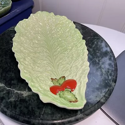 Buy Vintage Carlton Ware Lettuce Leaf & Tomato Salad Serving Dish Plate 10.5” • 9.03£
