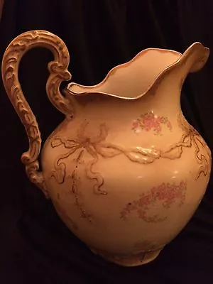Buy Antique John Maddock And Sons Of England Royal Viteous Tranferware Pitcher • 47.35£