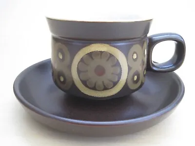Buy 1960s Vintage Mid Century Denby Pottery Stoneware Arabesque Tea Cup & Saucer • 6£