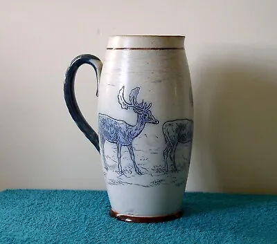 Buy A Doulton Lambeth Pitcher By Hannah Barlow Scottish Interest Deer Or Stags C1886 • 27£