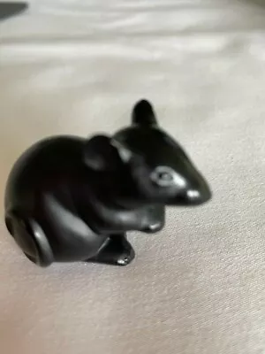 Buy GENUINE LALIQUE Black Crystal Mouse Sculpture  • 165£
