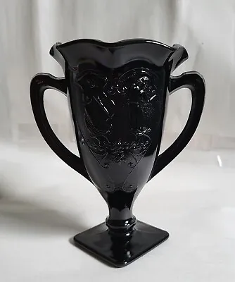 Buy Vintage 1930s LE Smith Vase Black Amethyst Dancing Nymphs  • 23.58£