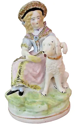 Buy COPELAND Antique Handpainted PARION “Lady Giving Water To A Dog” C1870 20x13.5cm • 7.95£