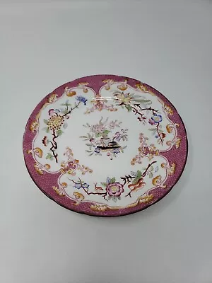 Buy Antique Sarreguemines  Minton Pink  Faience Dessert/Salad Plate Circa 1900 • 54.05£
