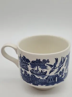 Buy Vintage Blue Willow China Tea Cup Churchill England Ceramic • 20.90£