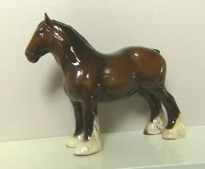Buy Beswick  Shire Horse  # 818 Brown Gloss..VGC.. 1940-1989. 21cm • 32.99£