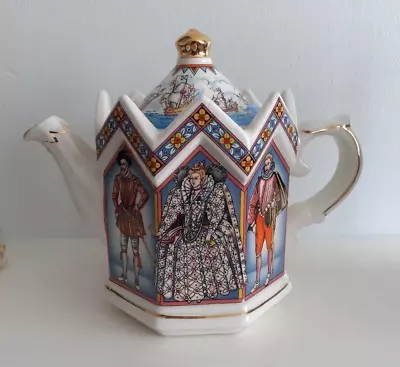 Buy Sadler Elizabeth 1 Queen Of England 1558-1603 Teapot Spanish Armada • 6.99£
