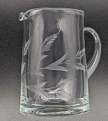 Buy Beautifully Hand Blown Cut Lead Crystal 500ml Water Jug With Wild Grass Pattern  • 25£