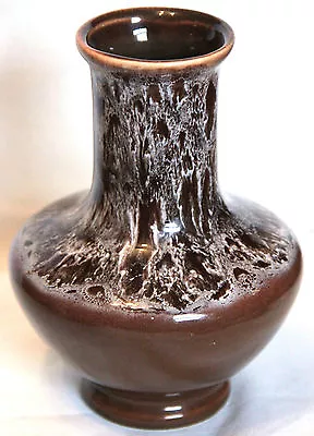 Buy Vintage Brown Drip Glaze Vase - Kingston Pottery, Hull • 18£