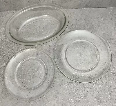 Buy JAJ Pyrex Bundle Vintage Oval Dish & 2 Glass Plates Made In England • 7.99£