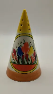 Buy Clarice Cliff Crocus Conical Sugar Shaker Moorland Pottery Chelsea Works • 49.99£