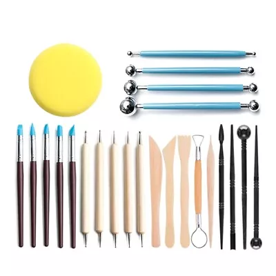 Buy 24 Pcs Pottery Clay Tools Set Clay Carving Modeling Tools For Beginners Kids • 14.15£