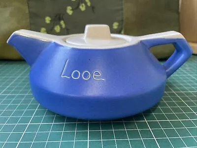 Buy Vintage Devonmoor Blue Ware Pottery Teapot. Souvenir Of Looe Cornwall C.1950s • 5£