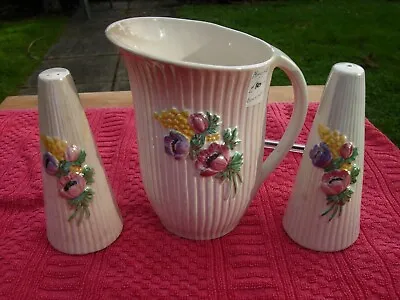 Buy Maling Pottery  1960's Jug Wih Salt And Pepper Set Ex Condition • 20£