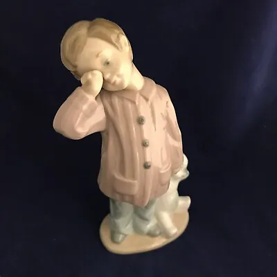 Buy Lladro Nao Daisa Porcelain Sleepy Head Tired Boy With Teddy Bear Figurine #1139 • 35.57£