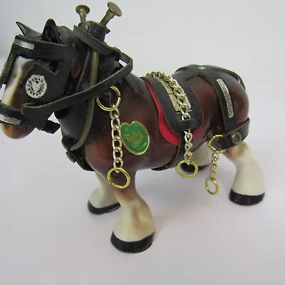 Buy Melba Ware 5  Porcelain Horse Figurine Black & White Clydesdale Vintage NICE! • 41.94£
