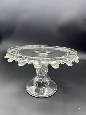 Buy Vintage Cut Glass Cake Stand Pedestal • 28.77£