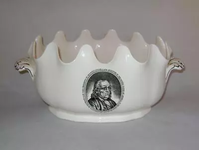 Buy Vintage Wedgwood Creamware Benjamin Franklin Monteith Bowl • 35£