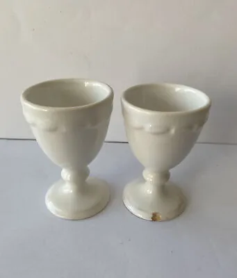 Buy Rare Vintage White Carlton Ware Egg Cups  X2 • 20£