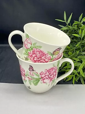 Buy Royal Albert Miranda Kerr Everyday Friendship Pair Or 350ml Tea Mugs Butterflies • 22.99£