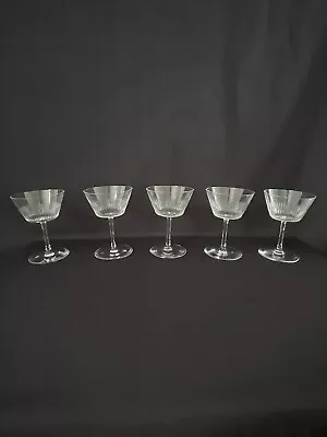 Buy Five Fine Stuart Crystal Champagne Coupes Art Deco 1920s • 60£