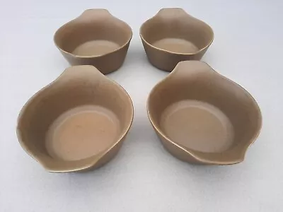 Buy J & G Meakin Tulip Time Avocado Green Two Handled Soup Bowls • 6£