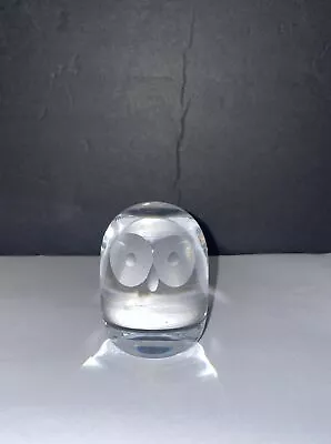 Buy Vintage! Hadeland Of Norway Lead Crystal Glass Owl Modern Art 2.25” Figurine • 18.97£