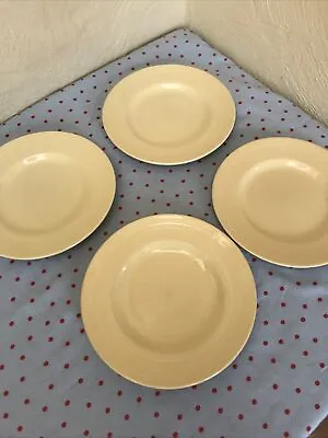 Buy Vintage Woods Ware Jasmine Side Plates 6.75 Inches X 4 Yellow Utility China • 12£