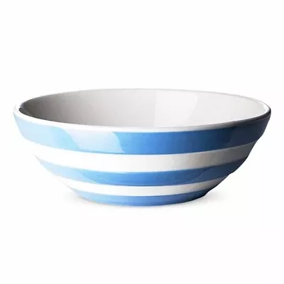 Buy Cornishware Striped Breakfast Cereal Bowl Blue - 17cm • 16£