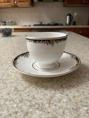 Buy Osborne By WEDGWOOD 2 5/8   Tall Leigh Shape Footed Cup & Saucer Set • 20.26£
