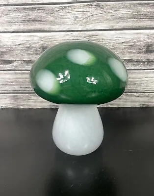 Buy Large Blown Glass Hollow Mushroom Toadstool Green Mario Style 7.5 “ Tall • 41.80£