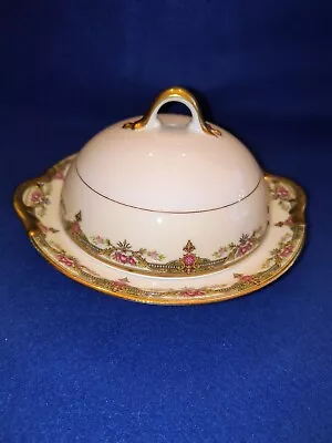 Buy Limoges France Vignaud Wright And Van Roden Antique Flower Gold Butter Dish • 38.61£