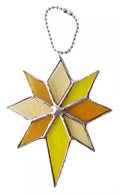 Buy Handmade Stained Glass Star 1 Suncatcher Gift Unleaded Tiffany-style Copper Foil • 16£