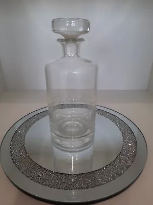 Buy  Etched  Greek Key Pattern Glass Whisky/Spirits Decanter • 10£