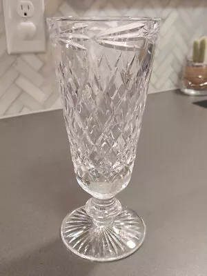 Buy Tyrone Crystal Footed Vase With Laurel And Cross Hatch Pattern - 8  Tall • 17.17£