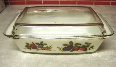 Buy Vintage Well Used Pyrex Harvest Vegetable Rectangular Dish With  Lid • 6.50£